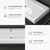 doporro Lavabo da Appoggio Rettangolare, Lavabo Bagno Anteprima dell’immagine prodotto 6