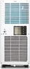 The rear view of a white portable air conditioner. Produktbild-Vorschau
