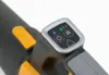 A close-up view of the control panel and handle of a leaf blower. Produktbild-Vorschau