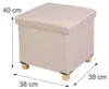 Relaxdays Sitzhocker mit Stauraum, weich gepolstert, Produktbild-Vorschau 4