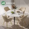 4er Set Polsterstühle mit quadratischen Ziernähten LUXANO Produktbild-Vorschau 10