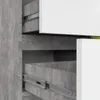 Commode à tiroirs et portes CIELA - béton / blanc Voir les images du produit 3