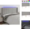 vidaXL LED Kopfteil Hellgrau 163x16x118/128 cm Stoff -  Produktbild-Vorschau 1