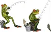 Formano lustige Frösche Figur Frosch Angler sitzend Fisch Produktbild-Vorschau 2