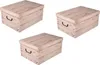 Set: 3 x XXL Dekokarton 'White Wood' (Holz Optik in Weiß) Produktbild-Vorschau 1