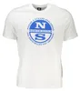 Herren Kurzarm-T-Shirt Weiß mit Rundhals und Logo-Druck Produktbild-Vorschau 1