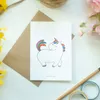 Mr. & Mrs. Panda Glückwunschkarte Einhorn Stolzieren - Weiß Produktbild-Vorschau 2