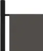 A close-up of a gray room divider leaning against a white background, attached to a black pole. Produktbild-Vorschau