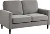 Kaci | 2-Sitzer Sofa in Leinenoptik Grau Produktbild-Vorschau 3