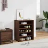 vidaXL Szafka na buty brązowy dąb 60x35x70 cm materiał Podgląd zdjęcia produktu 9