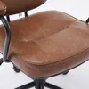 Sedia da ufficio vintage in ecopelle, con braccioli, Anteprima dell’immagine prodotto 3