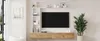 Sweiko 180x35x22.5cm TV Wohnwand-set mit Vitrinen,Mediawand Produktbild-Vorschau 10
