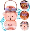 Wasserflasche mit griff rosa teddybär 1000 ml bd26 Produktbild-Vorschau 2