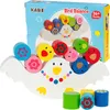 Montessori-Farben Familie Holz Balancieren Huhn Handspiel Produktbild-Vorschau 1