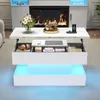 Merax Couchtisch mit LED-Licht und Steckdose, USB & Produktbild-Vorschau 2
