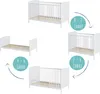 Babybett Kinderbett 70x140 cm mit Matratze Umbaubares Produktbild-Vorschau 4