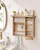 Elzusha – Nástěnná organizér na šperky se dřevěnou policí a Náhled obrázku produktu 4