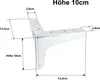 4x pied de canapé pied de meuble vitrine chrome 10cm - Voir les images du produit 3