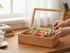 Holz Aufbewahrungsbox Teebox 6 Fächer mit Deckel Produktbild-Vorschau 4
