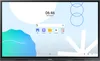 A Samsung interactive display showing a digital interface with time, date, and app icons. Produktbild-Vorschau