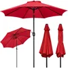 A collection of red patio umbrellas against a white background. Produktbild-Vorschau