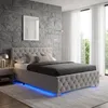 tectake® Polsterbett Venice in Samtoptik mit Steppmuster Produktbild-Vorschau 8