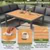 Set di mobili da giardino Merax con braccioli intrecciati e Anteprima dell’immagine prodotto 6