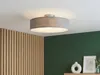 Deckenleuchte mit Stoff Lampenschirm Grau 50cm - Textil Produktbild-Vorschau 9