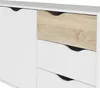 CALICOSY - Buffet 2 portes, 3 tiroirs blanc etReproduction Voir les images du produit 7