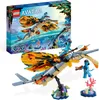 A LEGO Avatar Skimwing Adventure playset is displayed in front of its packaging. Produktbild-Vorschau