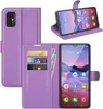 A collage of images showing a purple phone case with card slots and a phone inside.