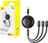 3-in-1 Baseus Free2Draw USB to M+L+C 100W cable, 1.1 m Anteprima dell’immagine prodotto 8