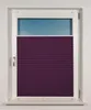 A window with purple pleated blinds. Produktbild-Vorschau