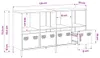 vidaXL Sideboard Rosa 135x39x73,5 cm Kaltgewalzter Stahl Produktbild-Vorschau 8