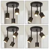 ZMH reflektor sufitowy czarny lampa sufitowa 3 płomienie Podgląd zdjęcia produktu 6