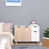 HOMCOM Buffet design scandinave 2 placards tiroir Voir les images du produit 2