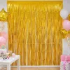 Goldene Partyvorhänge 3er Set – Dekovorhang 250 cm für Geburtstag & Party – Glitzernde Hintergrundde Produktbild-Vorschau