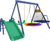Set di altalene da esterno Sweiko con scivolo, trampolino, Anteprima dell’immagine prodotto 5