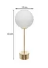 Dris Gold Nachttischlampe mit Glaslampenschirm Produktbild-Vorschau 4