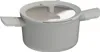 A studio shot of a gray pot with a glass lid and white handles. Anteprima dell’immagine prodotto