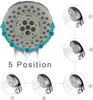 5 Strahlarten Handbrause Hochdruck Duschkopf Regendusche Produktbild-Vorschau 4