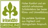 A marketing image with a logo and descriptive text about comfort and environmental balance. Produktbild-Vorschau