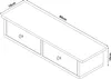 A line drawing of a wall-mounted shelf with two drawers. Podgląd zdjęcia produktu