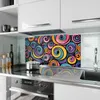 Küchenrückwand Spritzschutz Glas mit Motiv Farbige Spiralen Produktbild-Vorschau 2