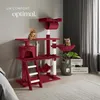 Arbre à chat MARCEL 141 cm - rouge bordeaux Voir les images du produit 3