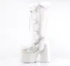 A white platform boot with white fur trim, shown from the side. Náhľad obrázku produktu