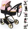 Bayer Vario Puppenwagen rosa und gold 18490AA Produktbild-Vorschau 2