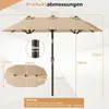 Parasol double COSTWAY 300 x 150 cm, parasol pliable, Voir les images du produit 3