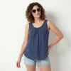 Trägertop Sommer Shirt Innentop blickdichtes Leinenoptik Produktbild-Vorschau 1