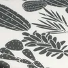 A close-up view of a fabric pattern featuring stylized cacti and succulents. Podgląd zdjęcia produktu
